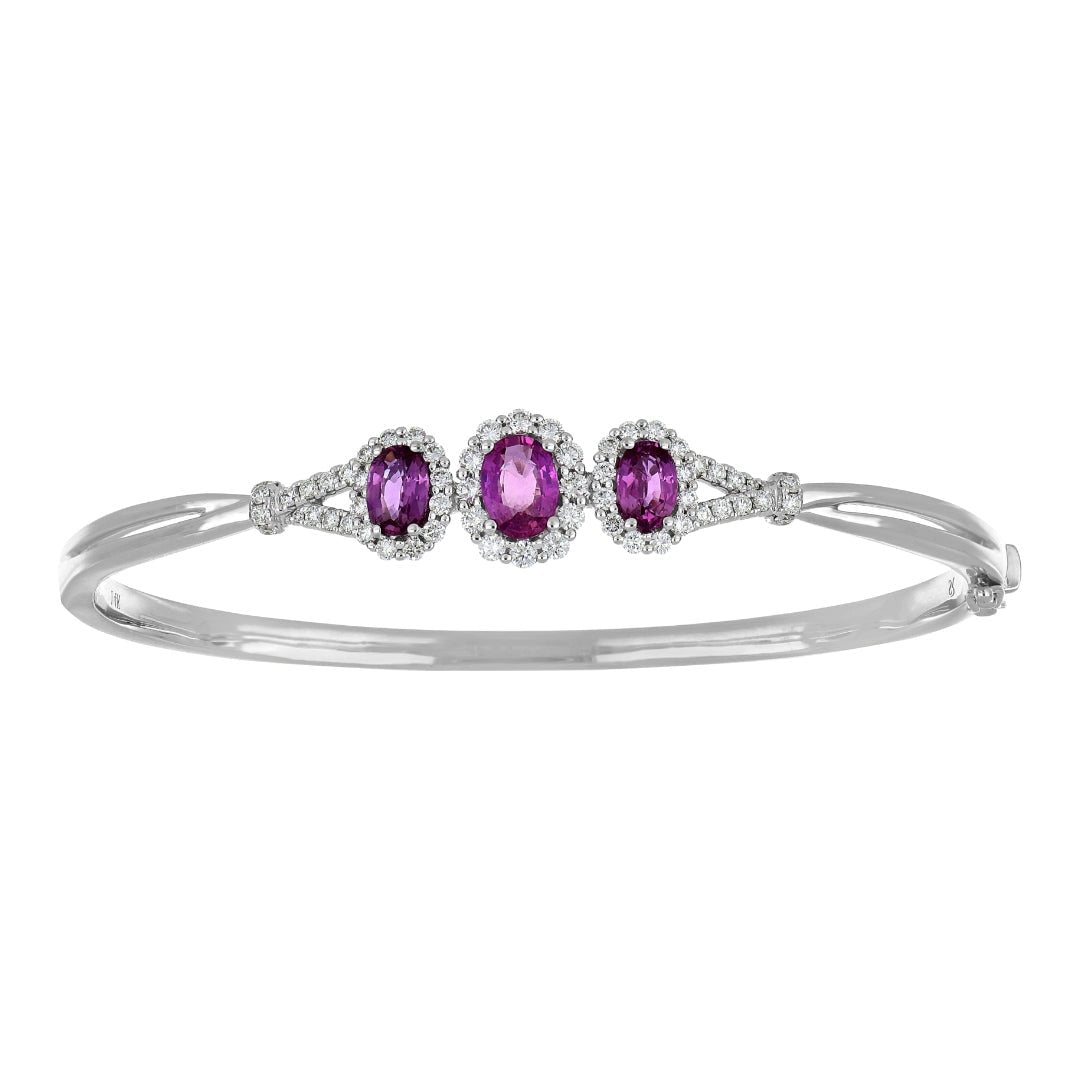 Buy Pink Sapphire Bangle (Pink Sapphire 2.28 cts. White Diamond 0.89 cts.) at Kay's Fine Jewelry