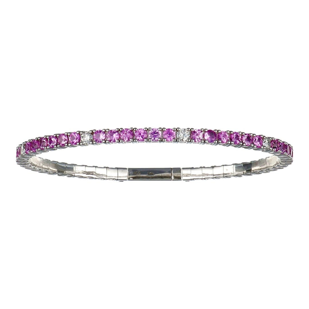Pink Sapphire Bangle (Pink Sapphire 5.36 cts. White Diamond 0.81 cts.) Not Net