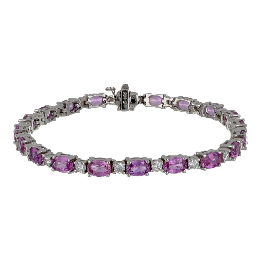 Buy Pink Sapphire Bracelet (Pink Sapphire 12.12 cts. White Diamond 1.6 cts.) at Kay's Fine Jewelry