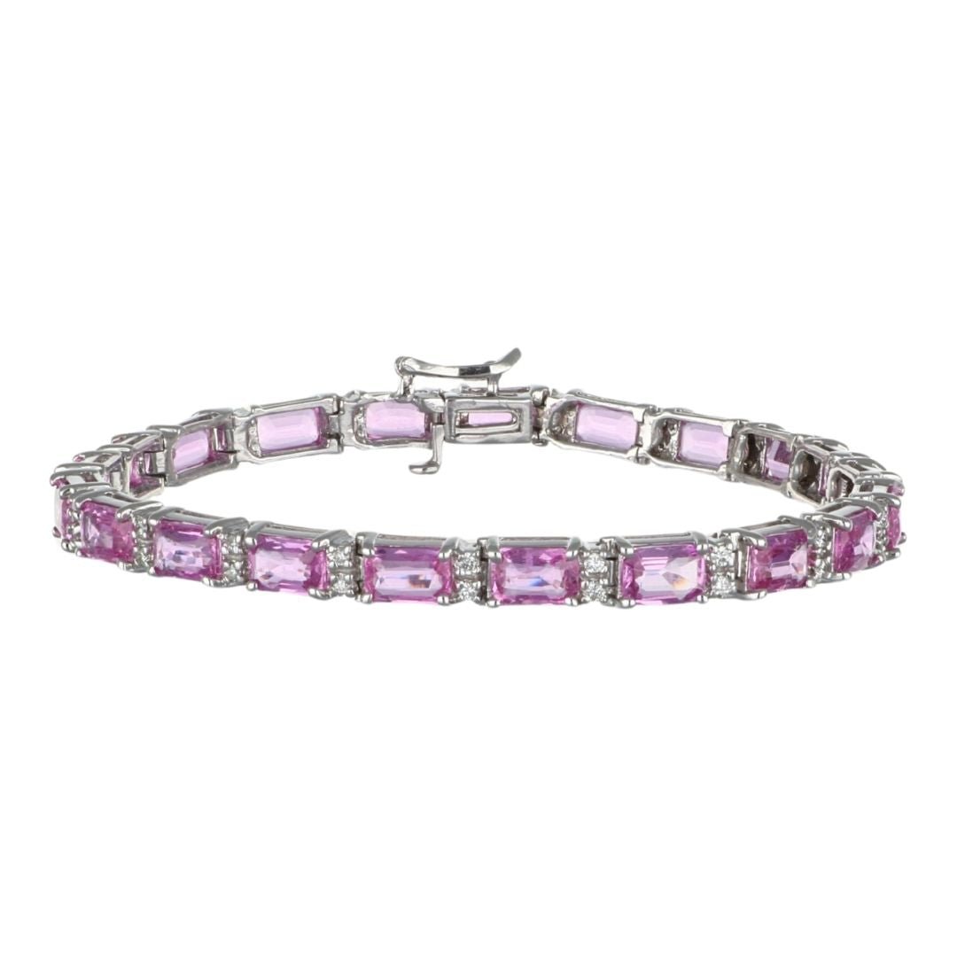Buy Pink Sapphire Bracelet (Pink Sapphire 12.8 cts. White Diamond 0.47 cts.) at Kay's Fine Jewelry