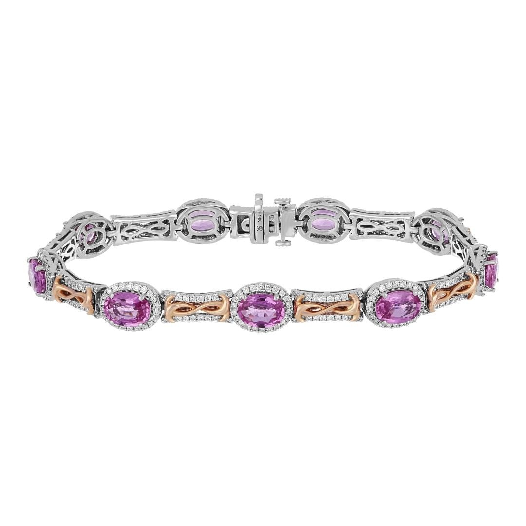 Buy Pink Sapphire Bracelet (Pink Sapphire 8.2 cts. White Diamond 1.56 cts.) at Kay's Fine Jewelry