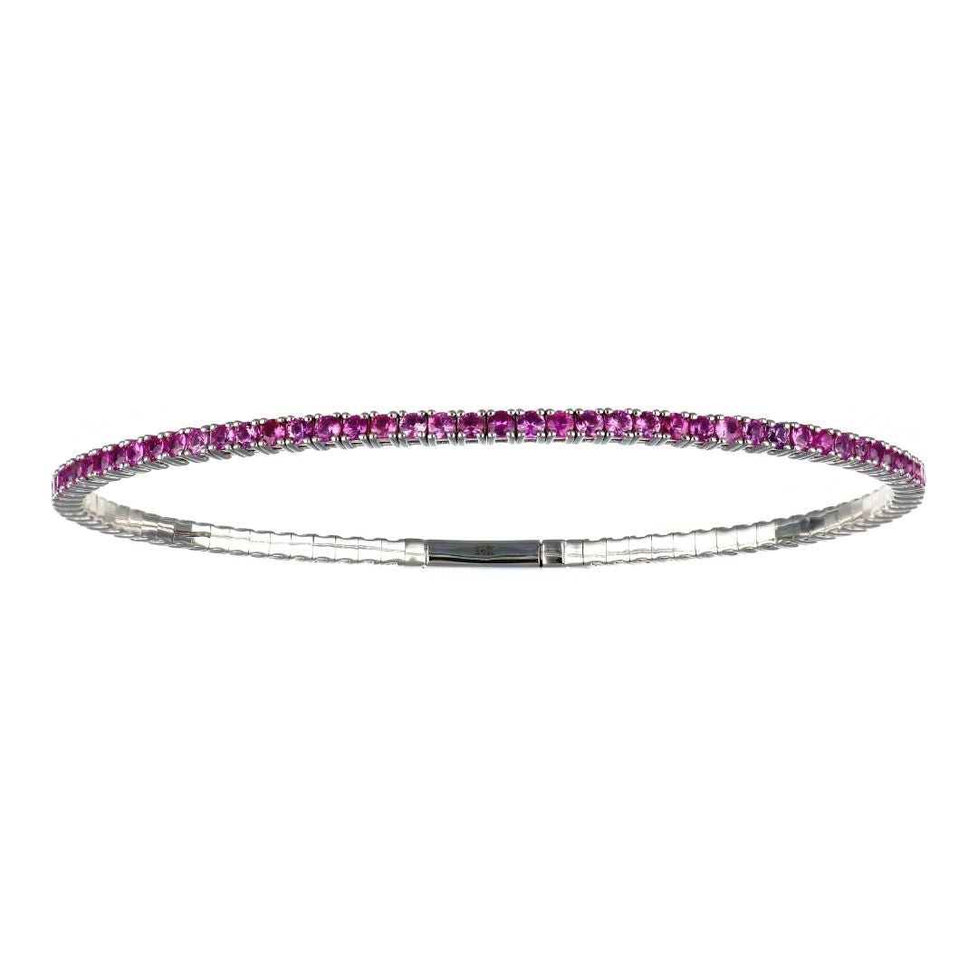 Pink Sapphire Flexi Bangle (Pink Sapphire 3.57 cts.) Not Net