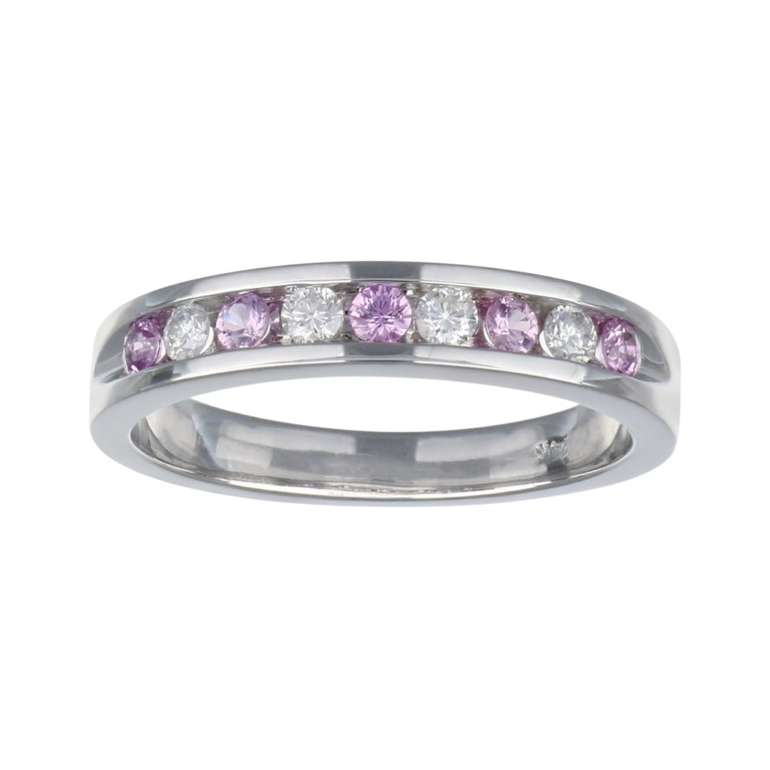 Pink Sapphire Ring (Pink Sapphire 0.24 cts. White Diamond 0.16 cts.) Not Net