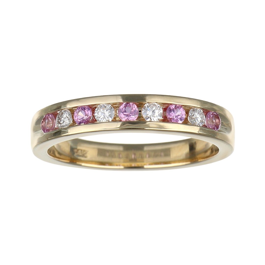 Pink Sapphire Ring (Pink Sapphire 0.3 cts. White Diamond 0.2 cts.) Not Net