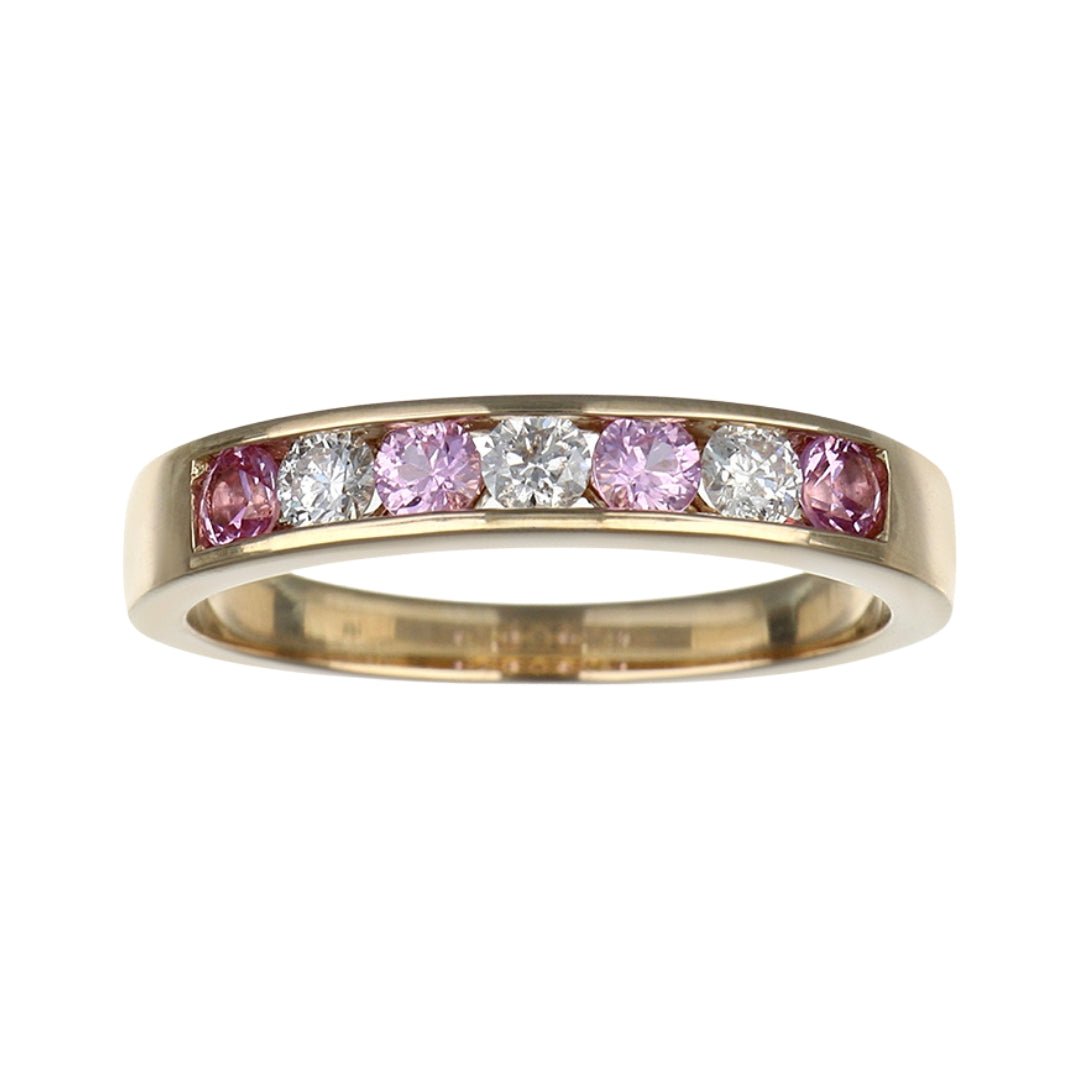 Pink Sapphire Ring (Pink Sapphire 0.41 cts. White Diamond 0.23 cts.) Not Net