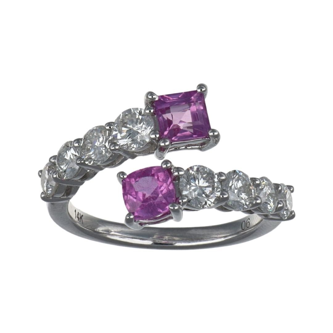 Buy Pink Sapphire Ring (Pink Sapphire 0.62 cts. Pink Sapphire 0.67 cts. White Diamond 1.36 cts.) at Kay's Fine Jewelry