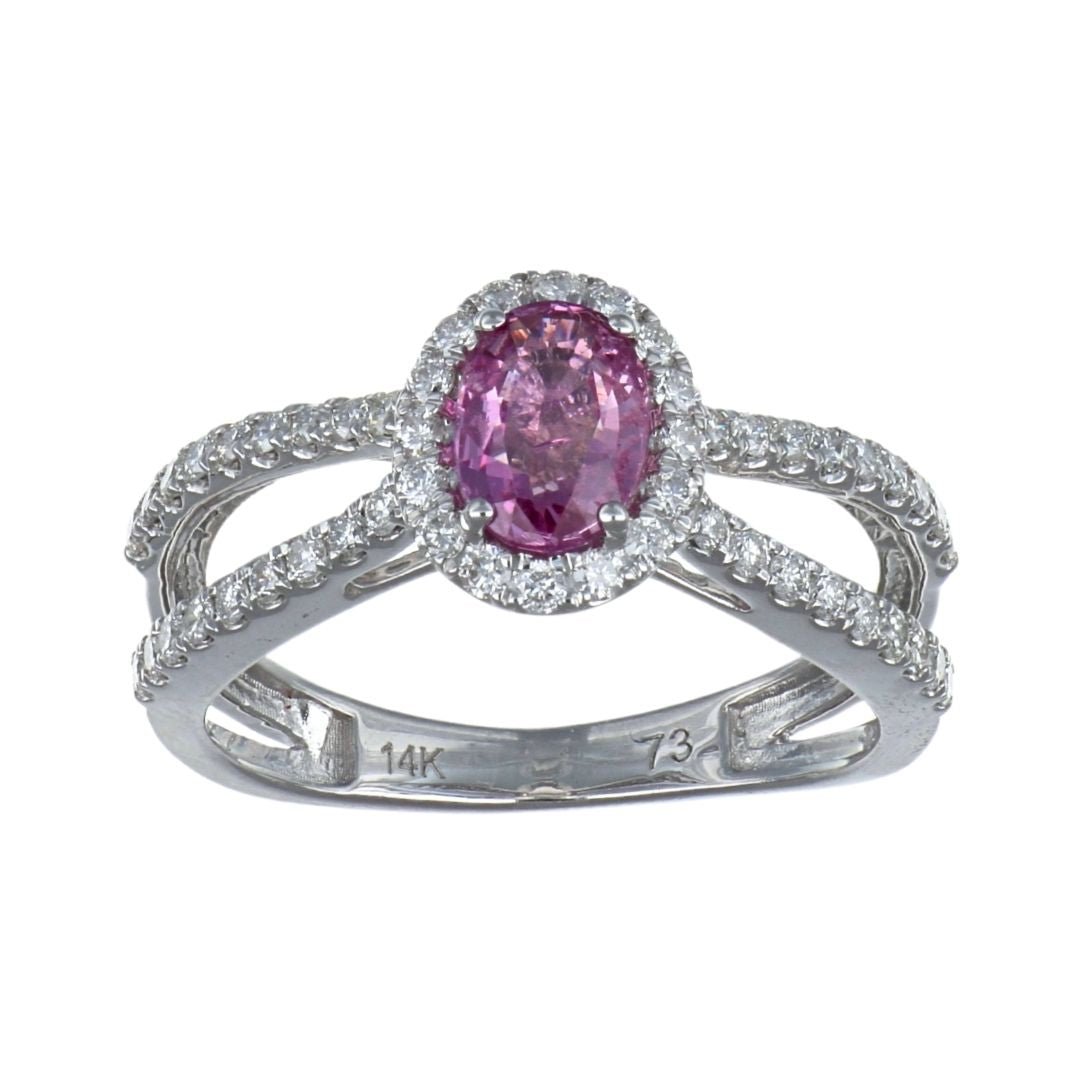 Buy Pink Sapphire Ring (Pink Sapphire 0.97 cts. White Diamond 0.47 cts.) at Kay's Fine Jewelry