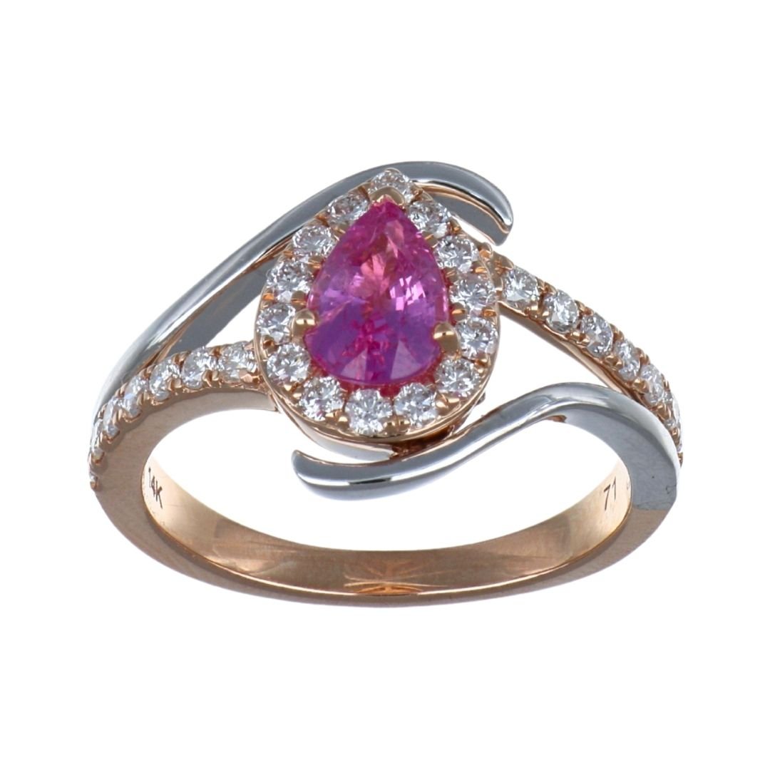 Buy Pink Sapphire Ring (Pink Sapphire 1.04 cts. White Diamond 0.48 cts.) at Kay's Fine Jewelry