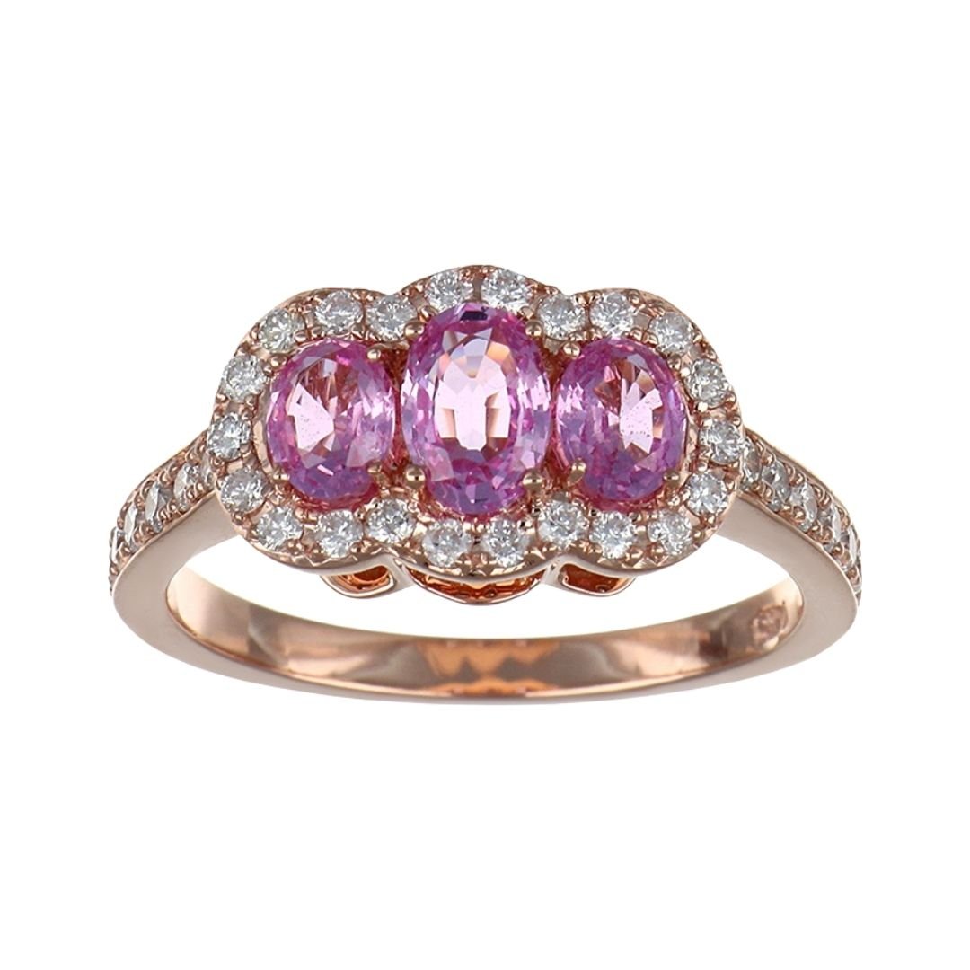 Buy Pink Sapphire Ring (Pink Sapphire 1.11 cts. White Diamond 0.52 cts.) at Kay's Fine Jewelry