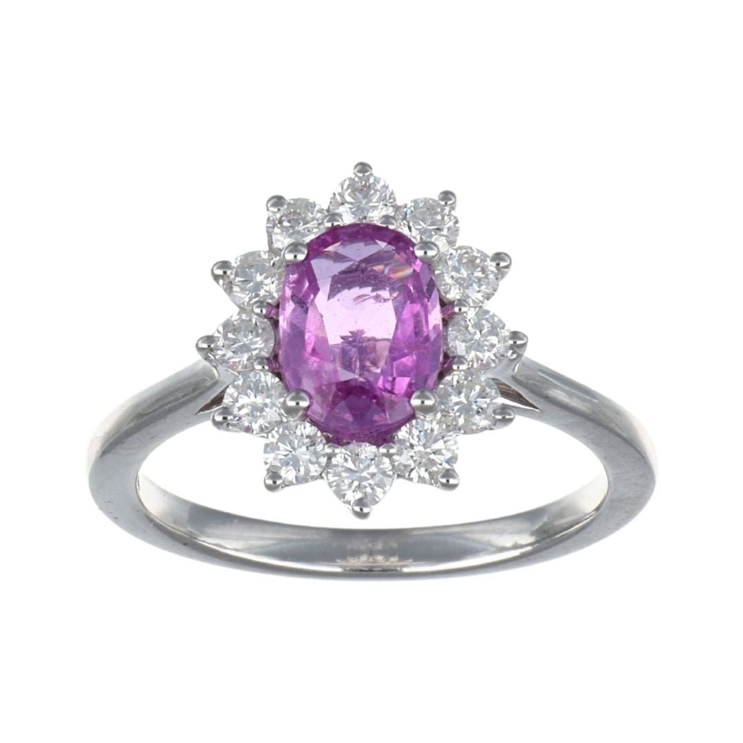 Buy Pink Sapphire Ring (Pink Sapphire 1.22 cts. White Diamond 0.61 cts.) at Kay's Fine Jewelry