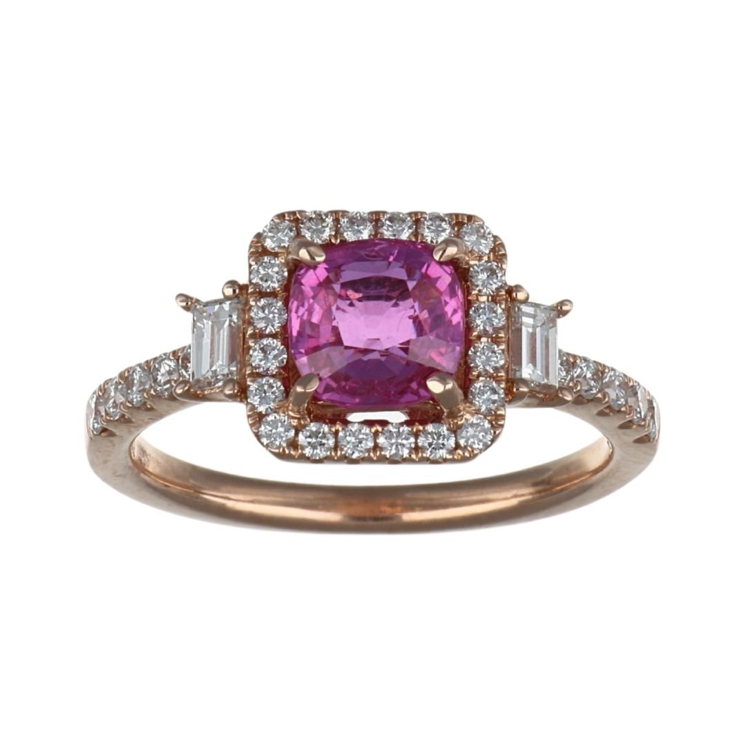 Buy Pink Sapphire Ring (Pink Sapphire 1.44 cts. White Diamond 0.2 cts. White Diamond 0.36 cts.) at Kay's Fine Jewelry