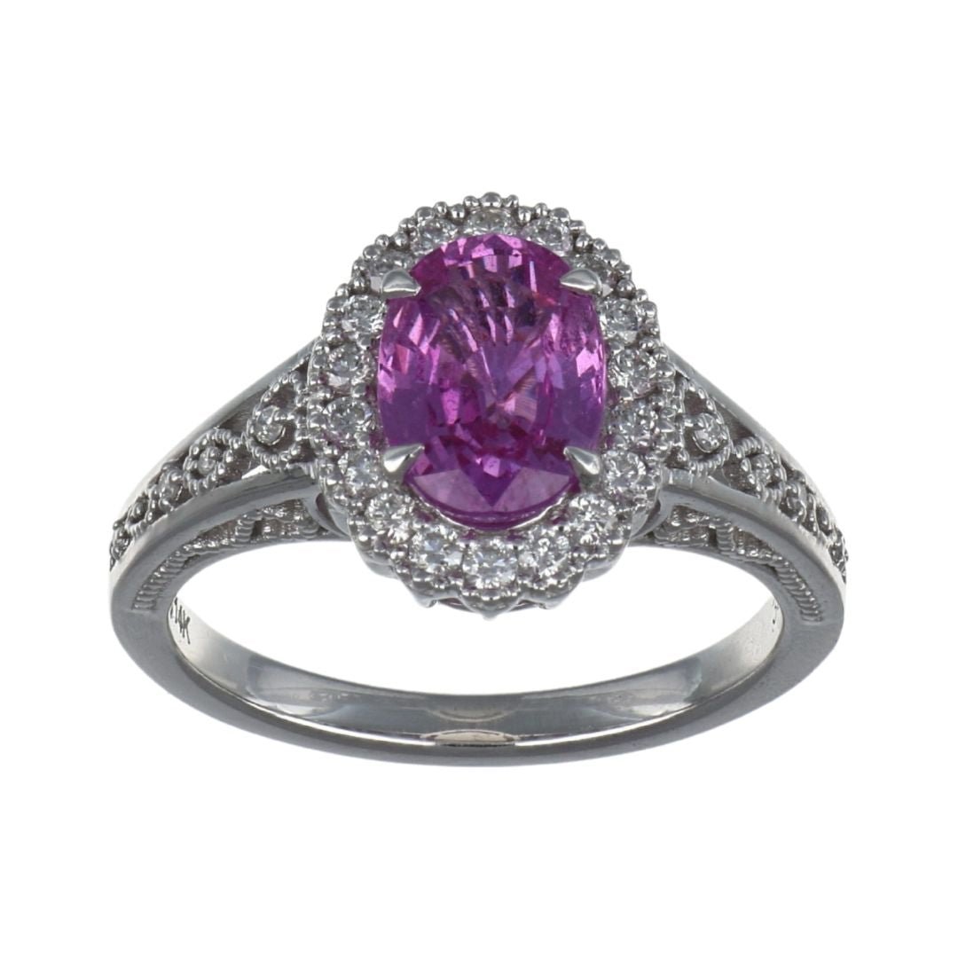Buy Pink Sapphire Ring (Pink Sapphire 2.03 cts. White Diamond 0.28 cts. ) at Kay's Fine Jewelry