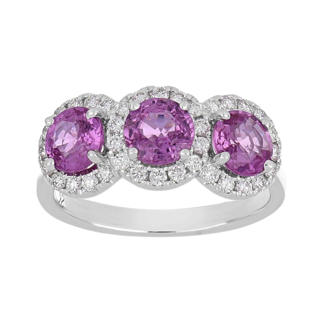 Buy Pink Sapphire Ring (Pink Sapphire 3.44 cts. White Diamond 0.42 cts. ) at Kay's Fine Jewelry