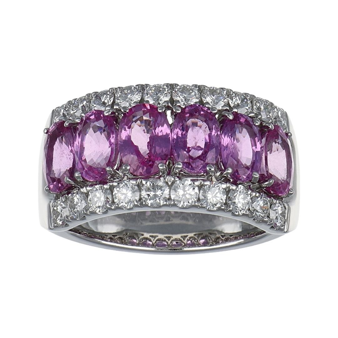 Buy Pink Sapphire Ring (Pink Sapphire 3.84 cts. White Diamond 0.9 cts.) at Kay's Fine Jewelry