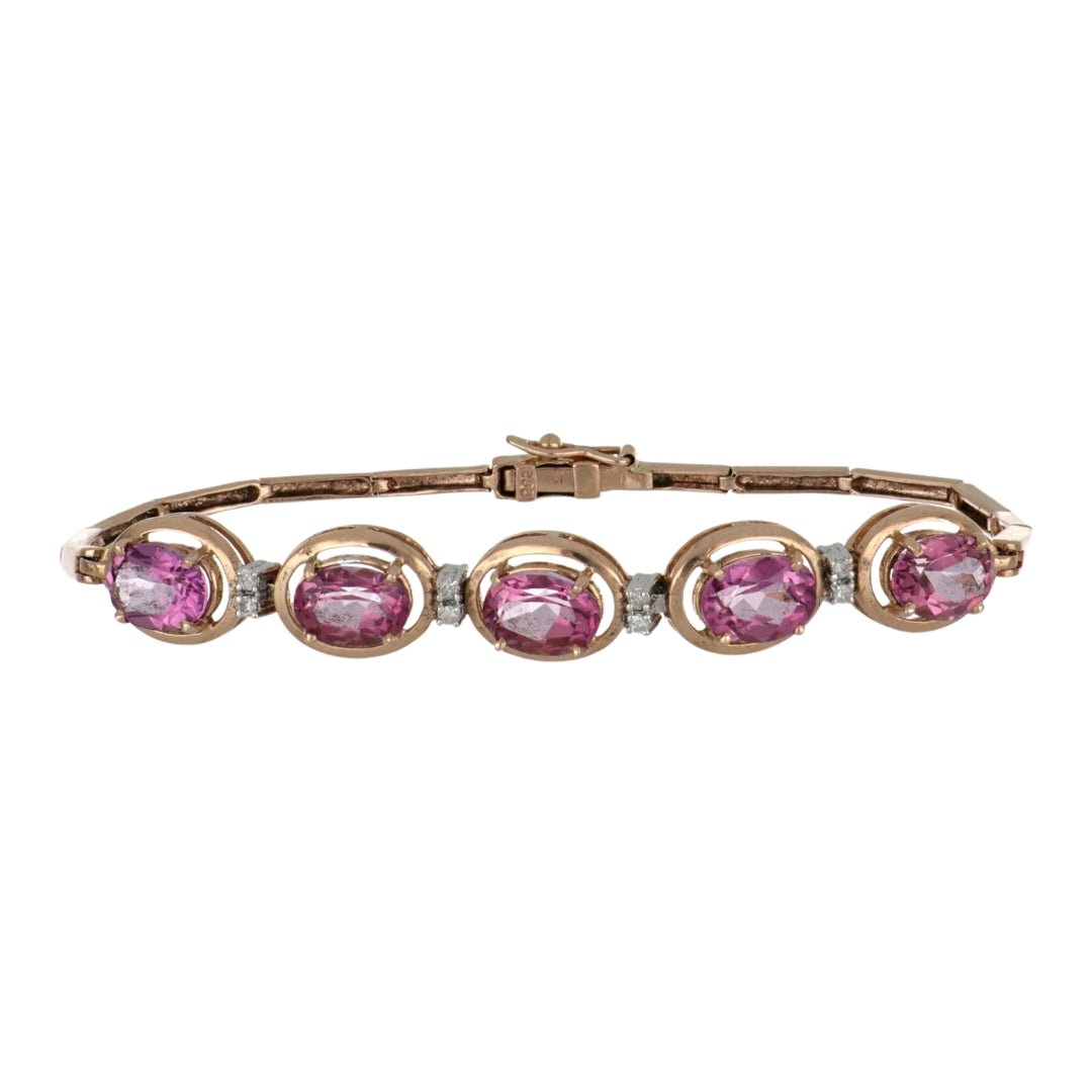 Buy Pink Topaz Bracelet (Pink Topaz 7.3 cts. White Diamond 0.1 cts.) at Kay's Fine Jewelry
