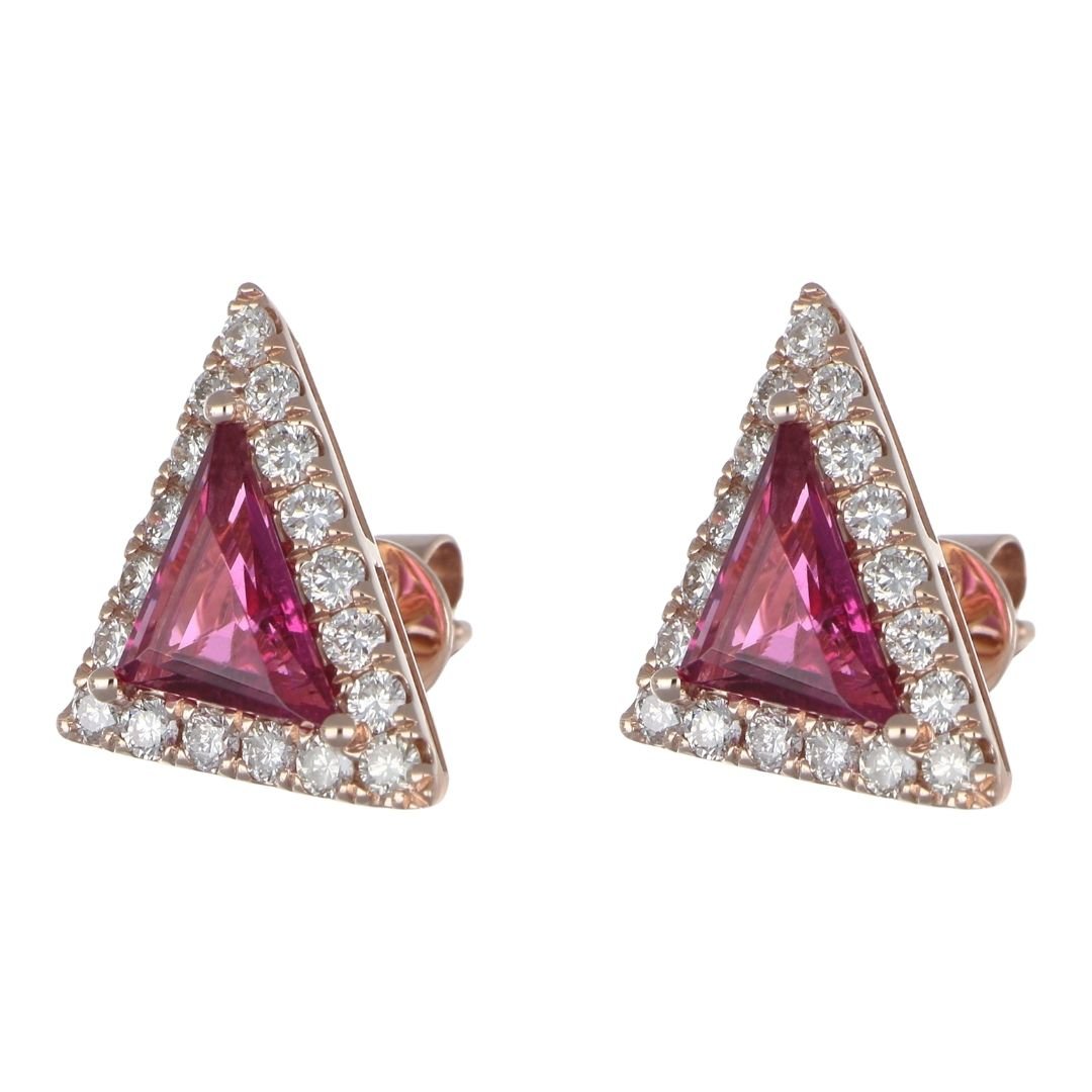 Buy Pink Tourmaline Earrings (Pink Tourmaline 1.54 cts. White Diamond 0.76 cts.) at Kay's Fine Jewelry
