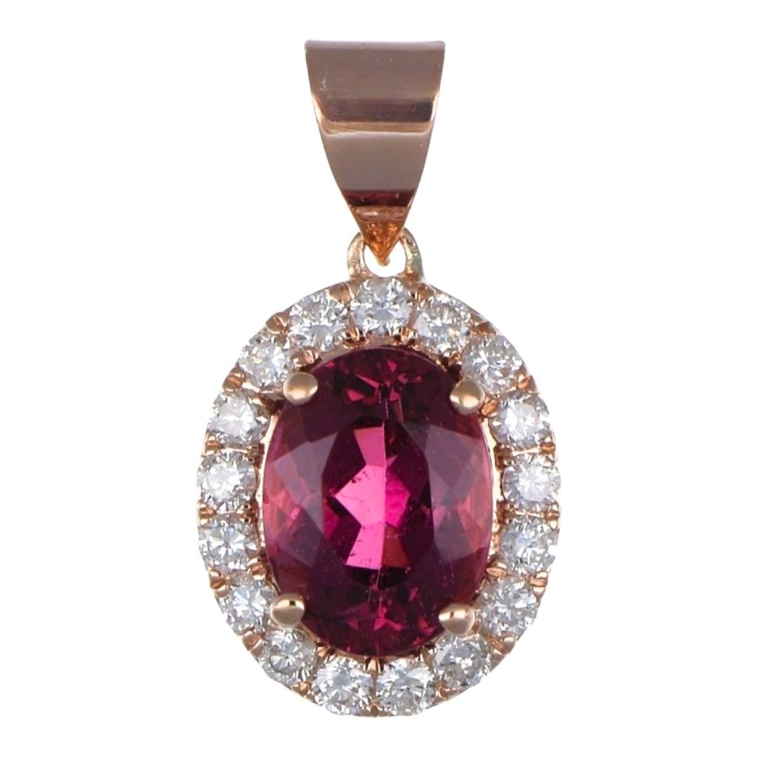 Buy Pink Tourmaline Pendant (Pink Tourmaline 1.63 cts. White Diamond 0.32 cts) at Kay's Fine Jewelry