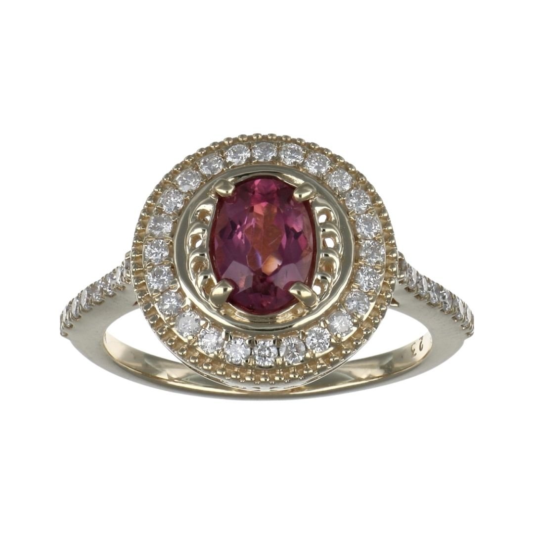 Buy Pink Tourmaline Ring (Pink Tourmaline 0.79 cts. White Diamond 0.39 cts) at Kay's Fine Jewelry