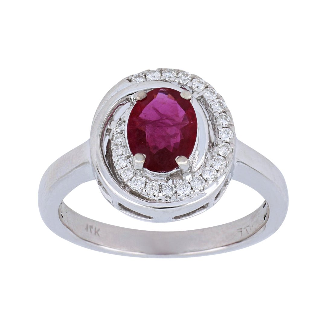Pink Tourmaline Ring (Pink Tourmaline 1.21 cts. White Diamond 0.17 cts.) Not Net