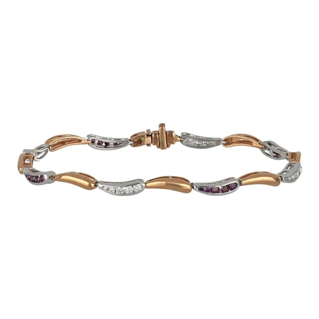 Purple Diamond Bracelet (Purple Diamond 0.54 cts. White Diamond 0.55 cts.) Not Net