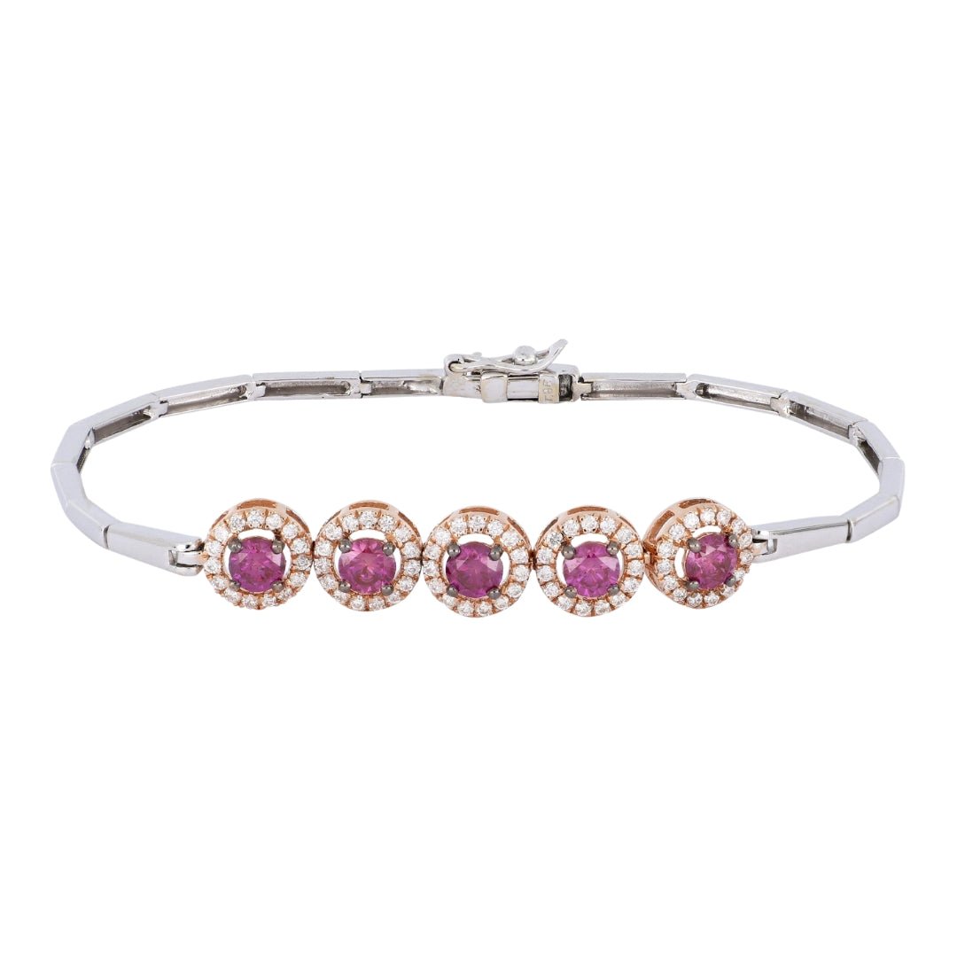 Purple Diamond Bracelet (Purple Diamond 1.49 cts. White Diamond 0.57 cts.) Not Net