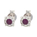 Purple Diamond Earrings (Purple Diamond 0.33 cts. White Diamond 0.25 cts.) Not Net