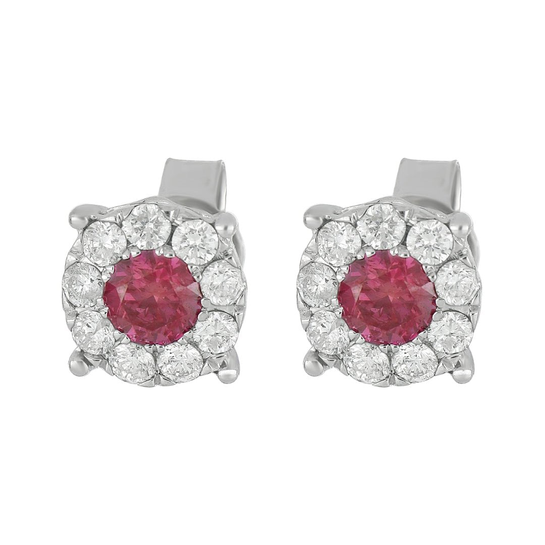Purple Diamond Earrings (Purple Diamond 0.67 cts. White Diamond 0.63 cts.) Not Net