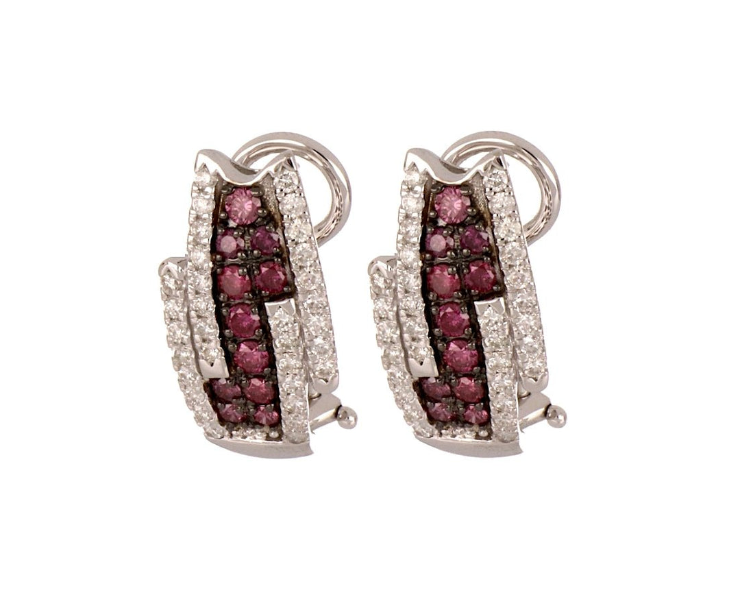 Purple Diamond Earrings (Purple Diamond 0.92 cts. White Diamond 1.04 cts.) Not Net