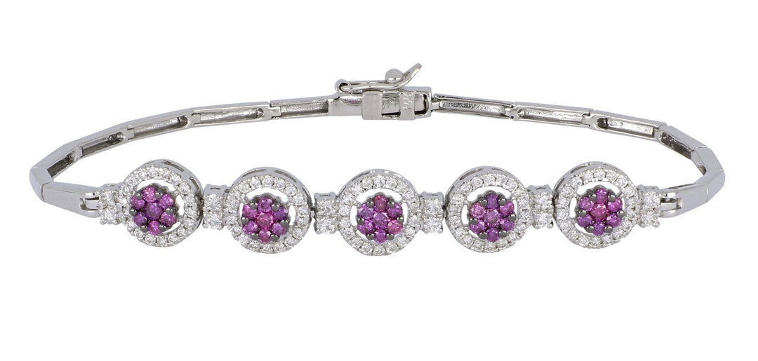 Purple Diamond Ladies Bracelet (Purple Diamond 0.61 cts. White Diamond 0.76 cts.) Not Net