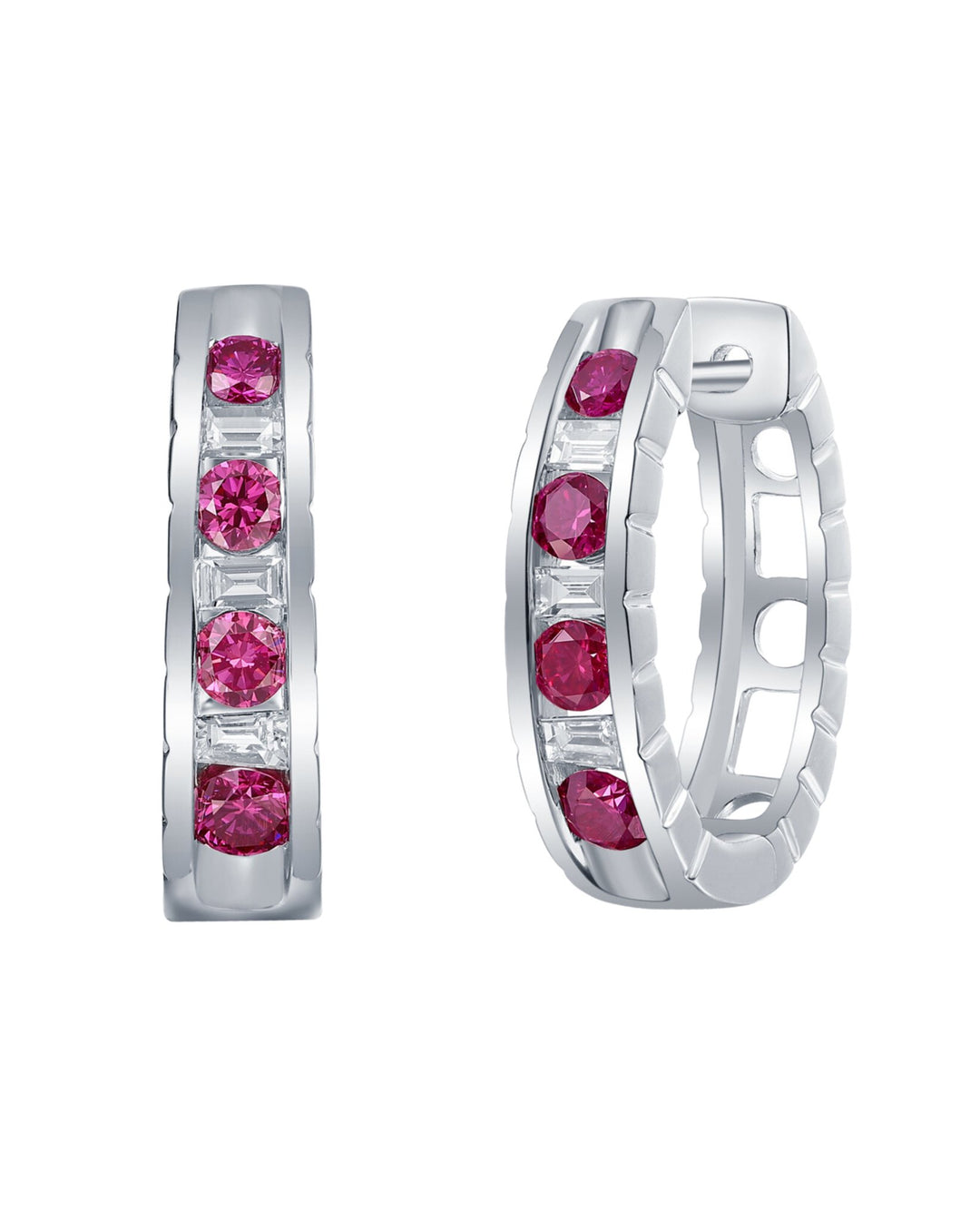 Purple Diamond Ladies Earrings (Purple Diamond 0.59 cts. White Diamond 0.22 cts.) Not Net
