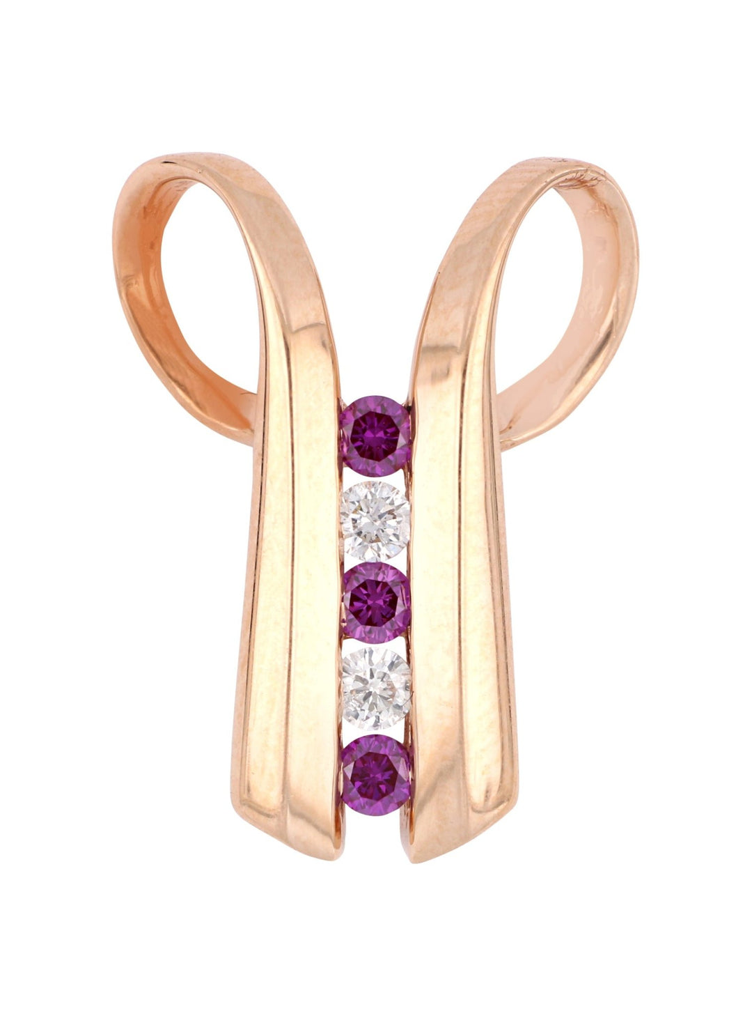 Purple Diamond Ladies Pendant (Purple Diamond 0.27 cts. White Diamond 0.2 cts.) Not Net