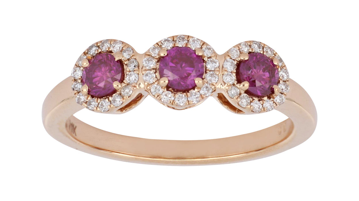 Purple Diamond Ladies Ring (Purple Diamond 0.48 cts. White Diamond 0.17 cts.) Not Net