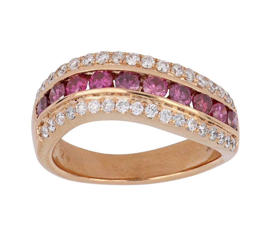 Purple Diamond Ladies Ring (Purple Diamond 0.8 cts. White Diamond 0.48 cts.) Not Net