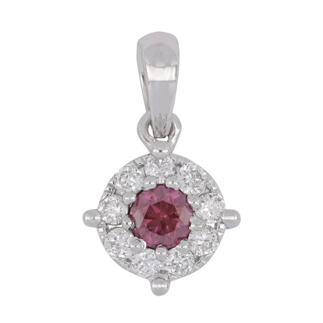 Purple Diamond Pendant (Purple Diamond 0.19 cts. White Diamond 0.2 cts.) Not Net