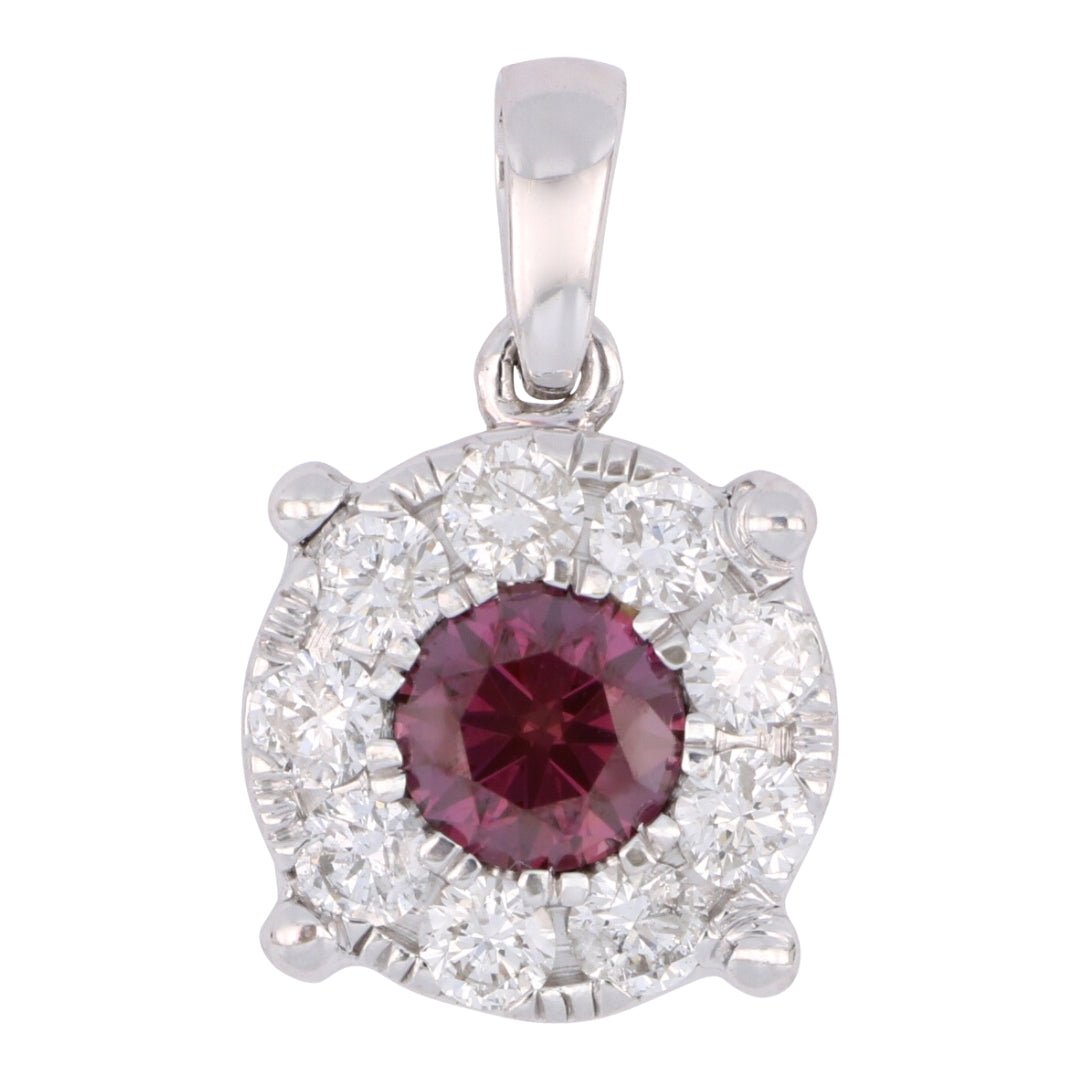 Purple Diamond Pendant (Purple Diamond 0.39 cts. White Diamond 0.39 cts.) Not Net