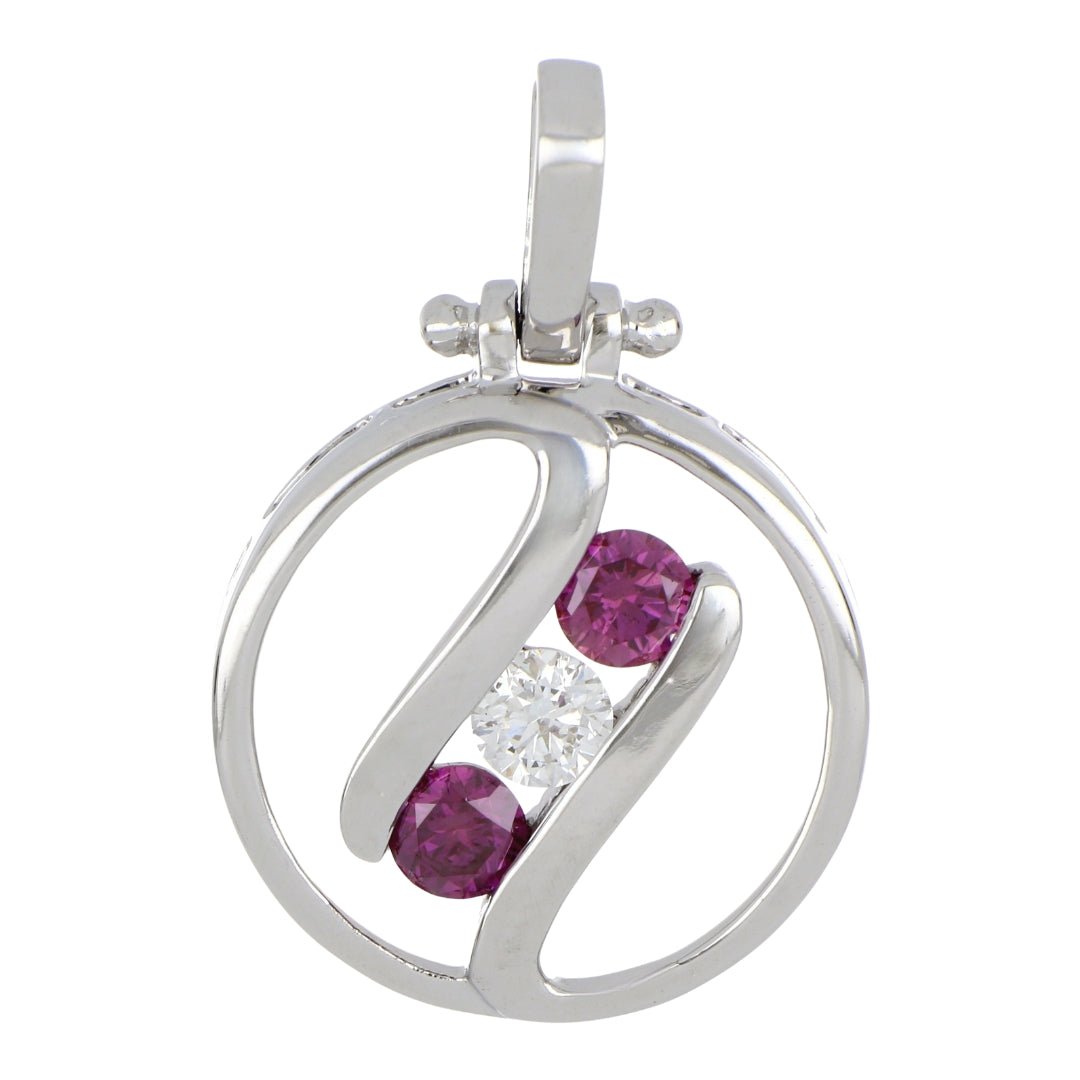 Purple Diamond Pendant (Purple Diamond 0.4 cts. White Diamond 0.21 cts.) Not Net