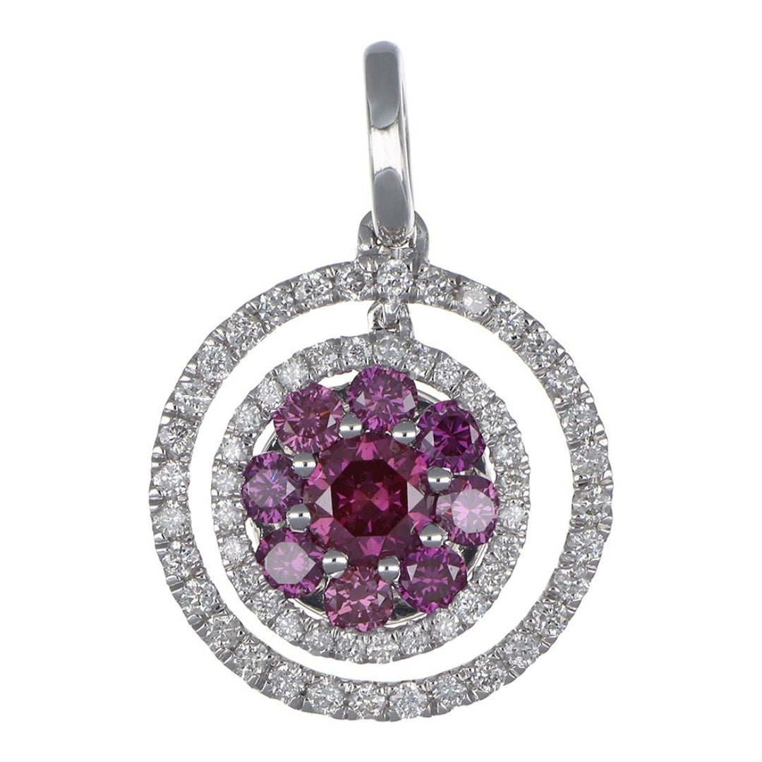 Purple Diamond Pendant (Purple Diamond 0.57 cts. White Diamond 0.29 cts.) Not Net