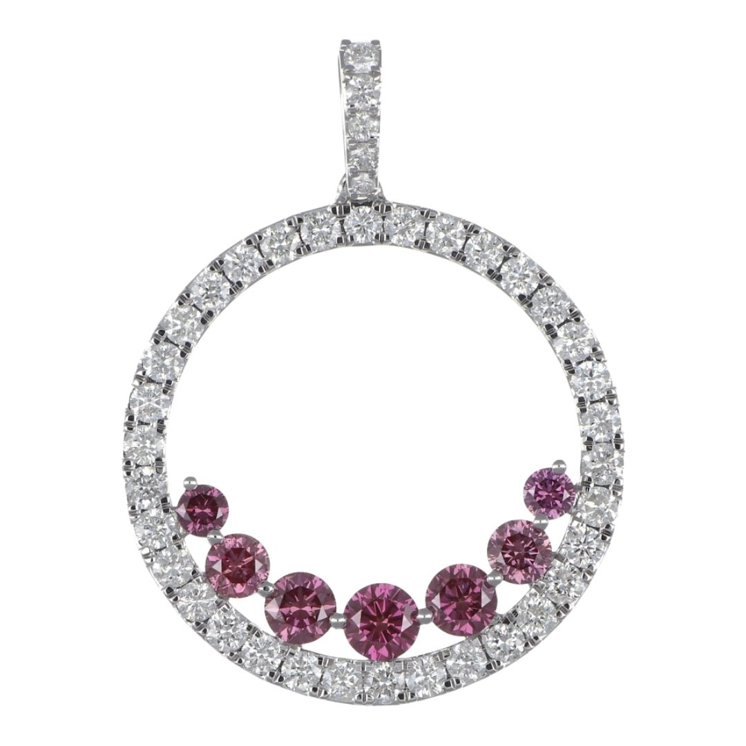Purple Diamond Pendant (Purple Diamond 0.96 cts. White Diamond 1.15 cts.) Not Net