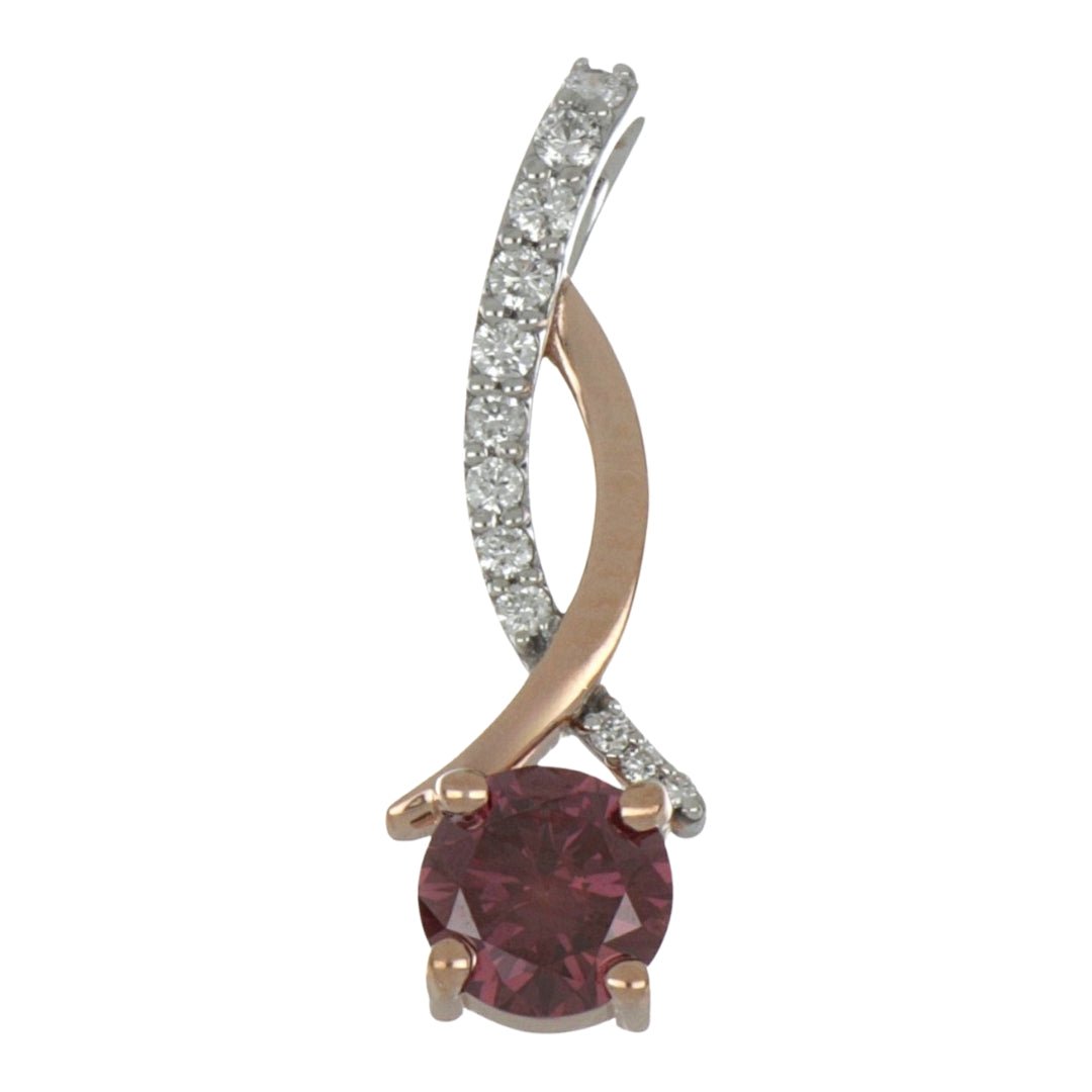 Purple Diamond Pendant (Purple Diamond 1.01 cts. White Diamond 0.17 cts.) Not Net