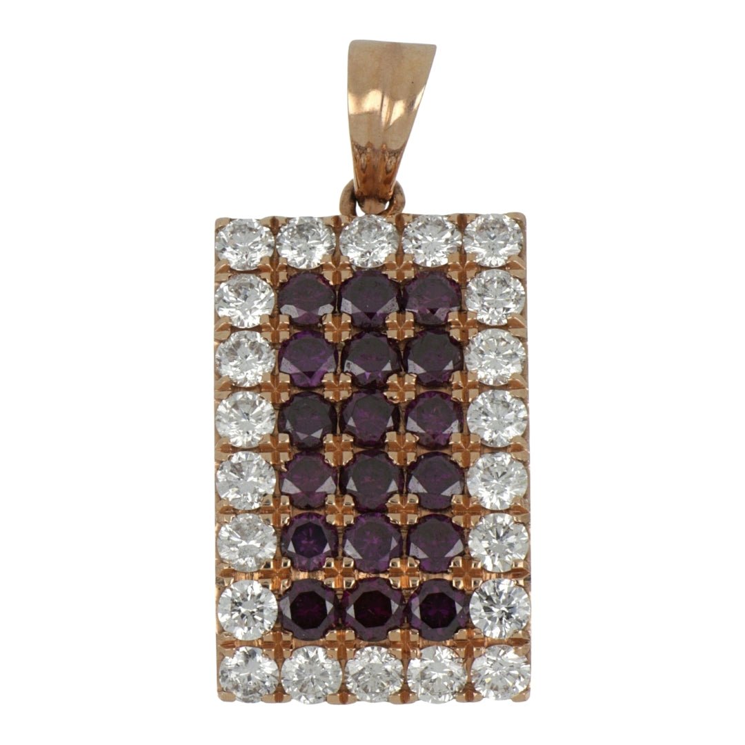 Purple Diamond Pendant (Purple Diamond 1.14 cts. White Diamond 1.27 cts.) Not Net