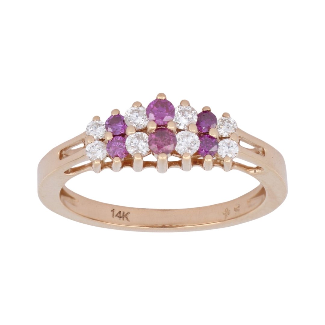 Purple Diamond Ring (Purple Diamond 0.24 cts. White Diamond 0.22 cts.) Not Net