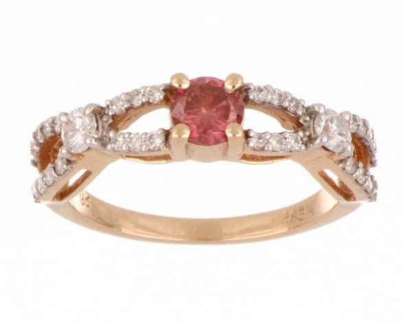 Purple Diamond Ring (Purple Diamond 0.43 cts. White Diamond) Not Net