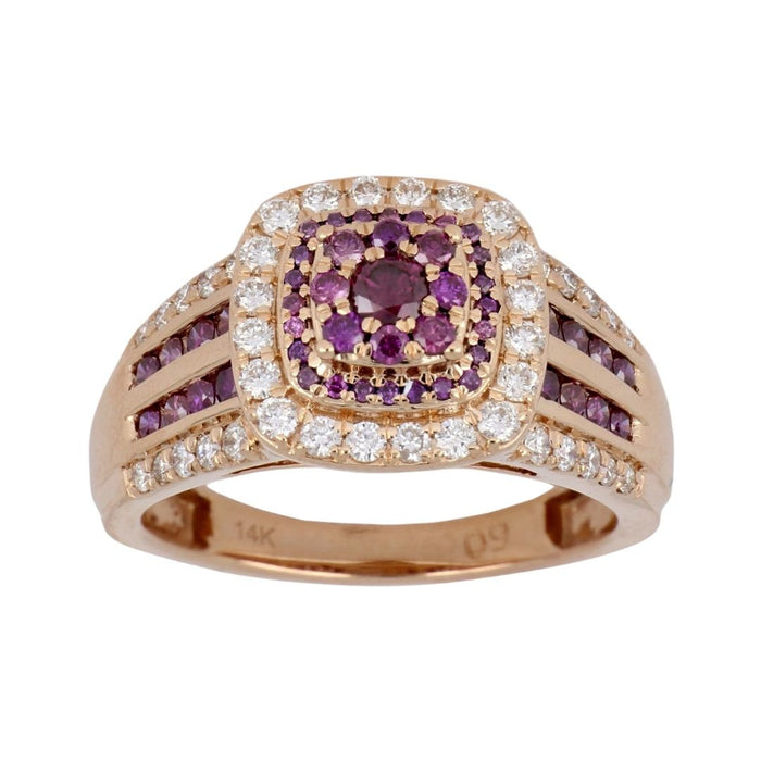 Purple Diamond Ring (Purple Diamond 0.56 cts. White Diamond 0.45 cts.) Not Net