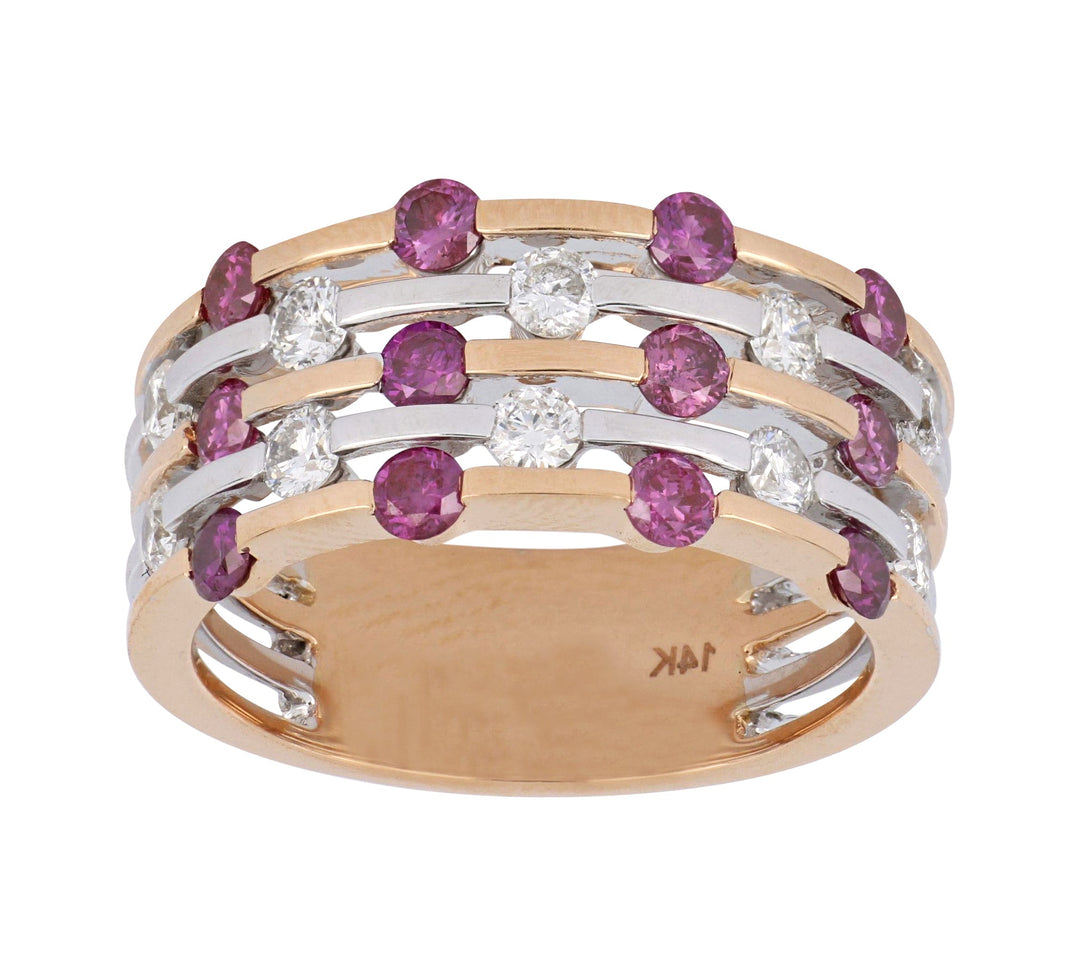 Purple Diamond Ring (Purple Diamond 0.7 cts. White Diamond 0.57 cts.) Not Net
