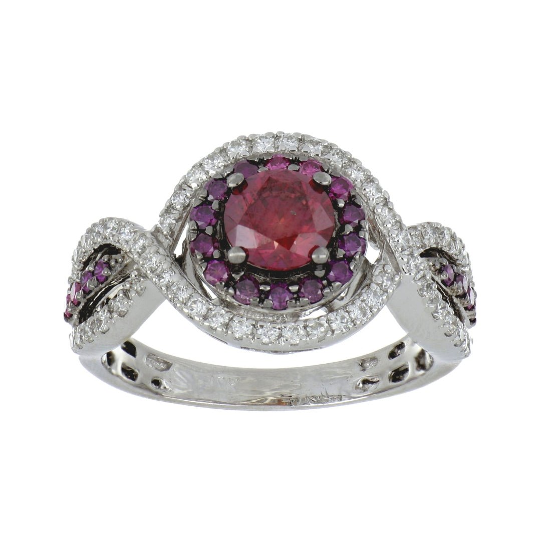 Purple Diamond Ring (Purple Diamond 1.09 cts. White Diamond 0.35 cts.) Not Net