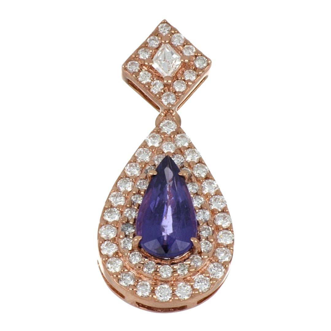 Purple Sapphire Pendant (Purple Sapphire 1.94 cts. White Diamond 0.87 cts.) Not Net