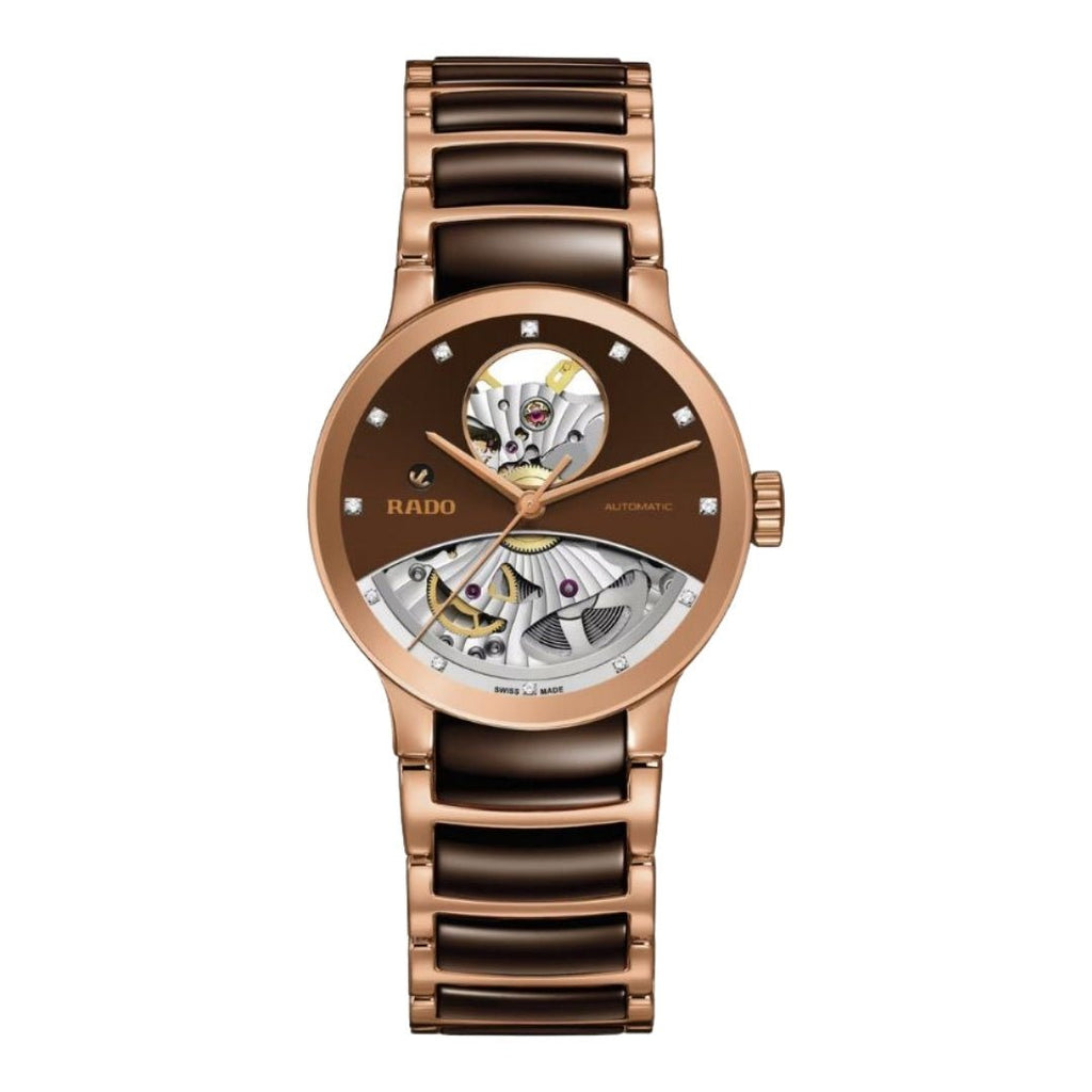 Rado Ladies Watch Centrix Automatic Diamonds Open Heart (Centrix