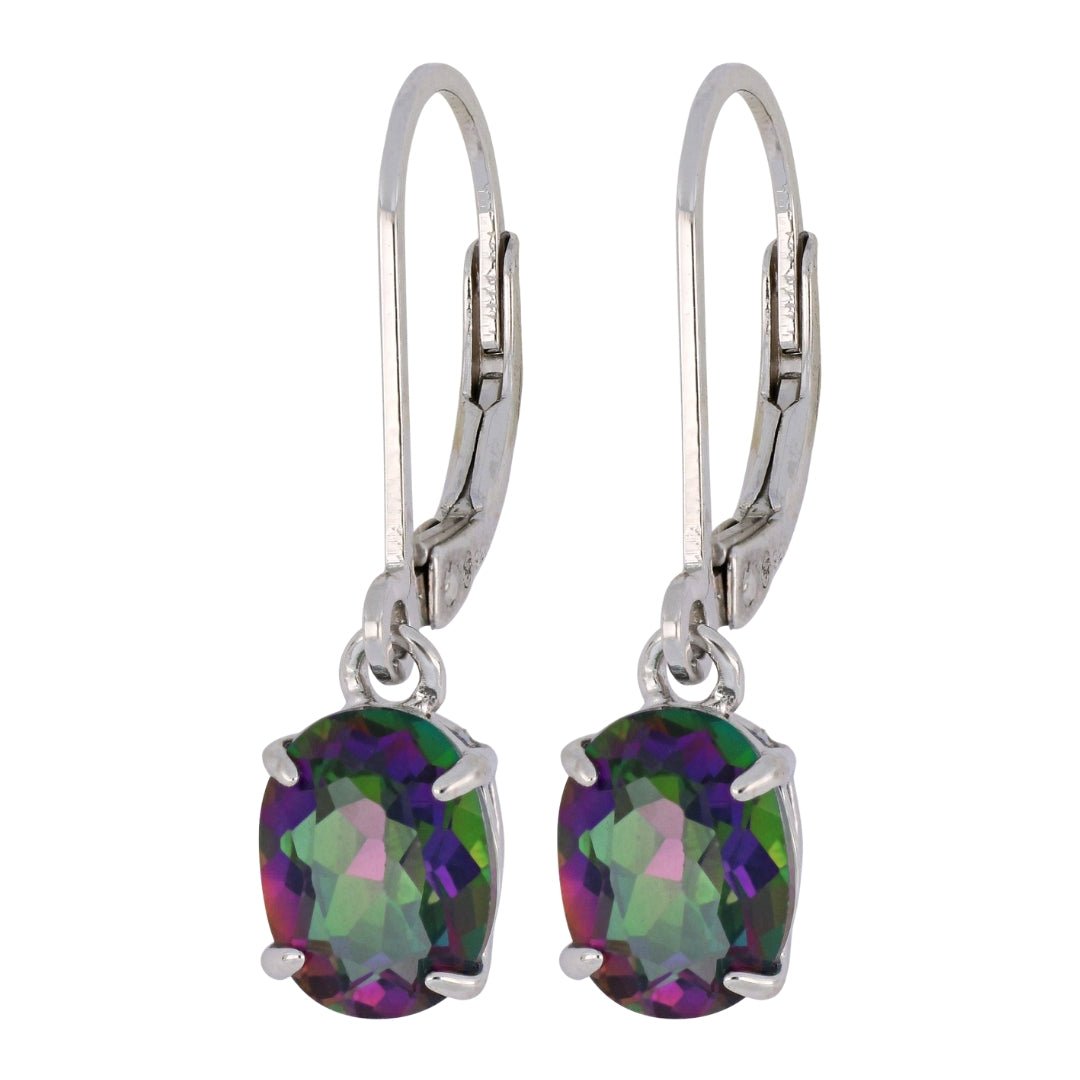 Rainbow Topaz Earrings (Rainbow Topaz 3.0 cts.) Not Net