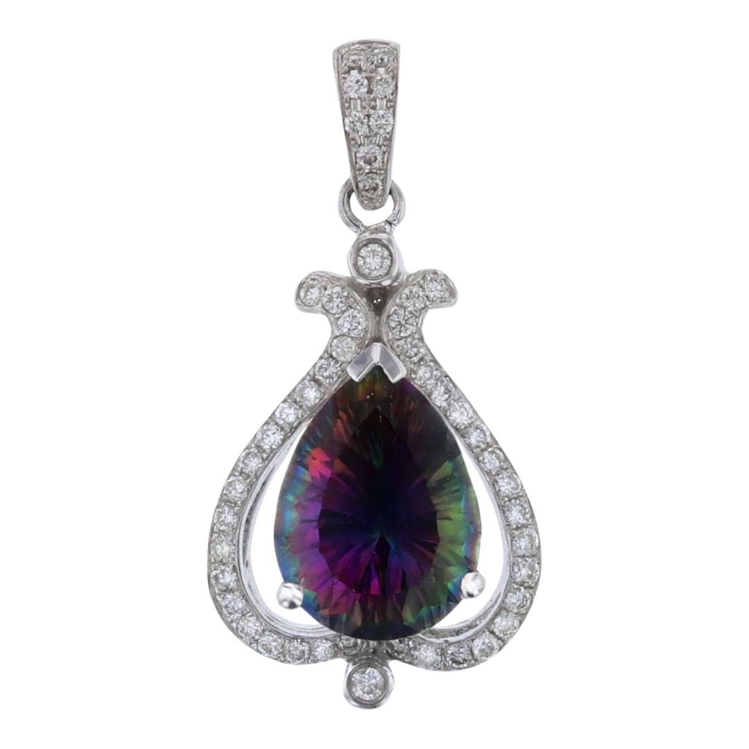 Buy Rainbow Topaz Pendant (Rainbow Topaz 5.9 cts. White Diamond 0.47 cts.) at Kay's Fine Jewelry