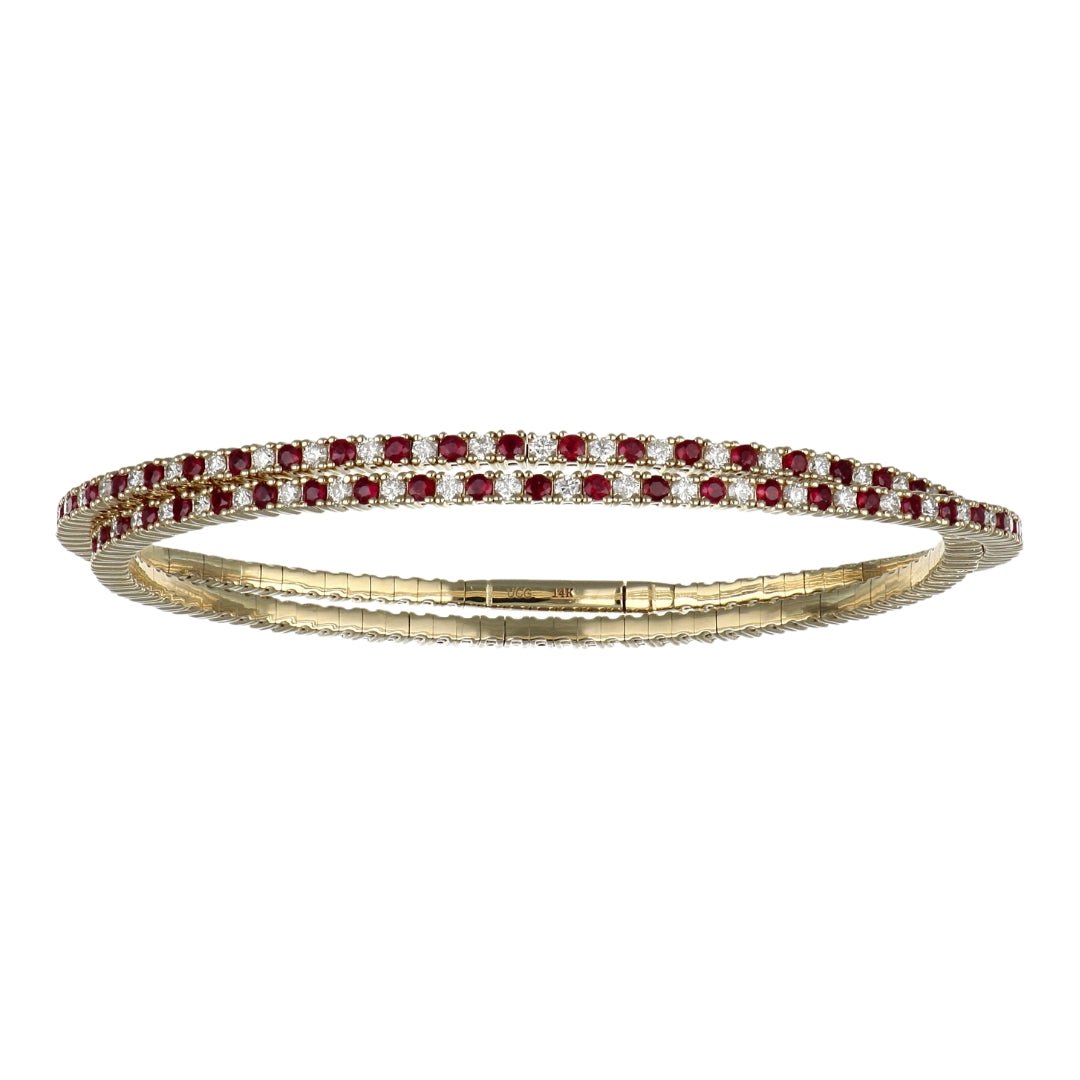 Ruby Bangle (Ruby 2.66 cts. White Diamond 1.87 cts.) Not Net